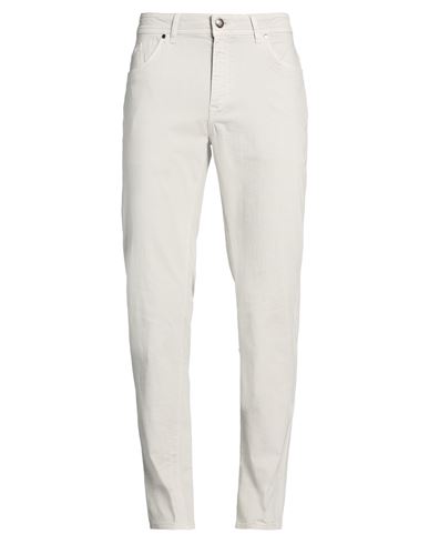 Man Jeans Light grey Size 34 Cotton, Polyester, Elastane