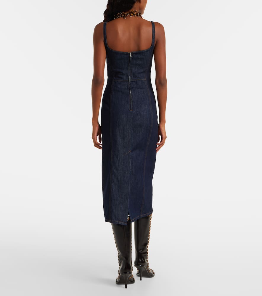 Denim midi dress