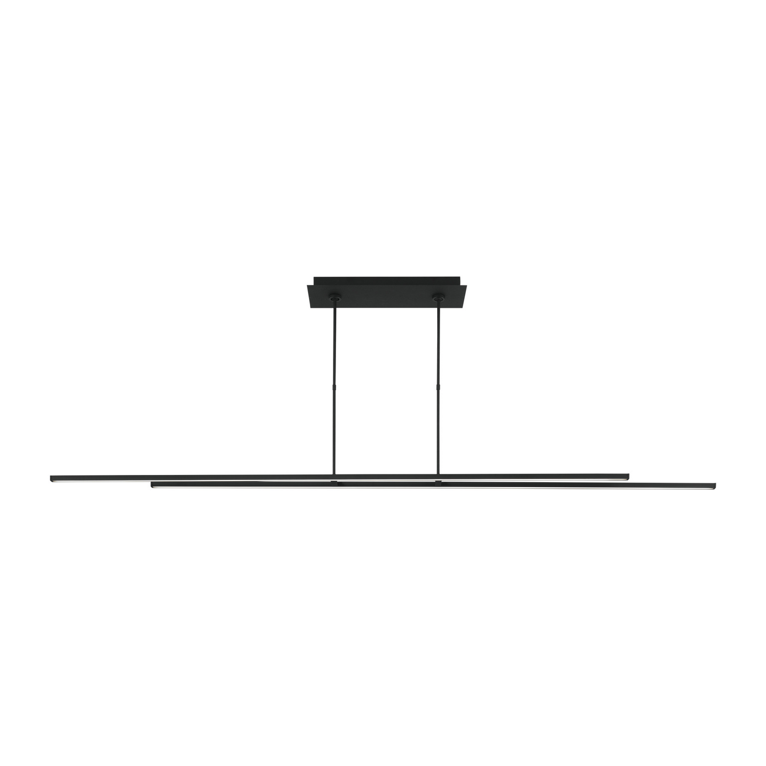 Nightshade Black LED Linear Suspension from the Stagger Collection