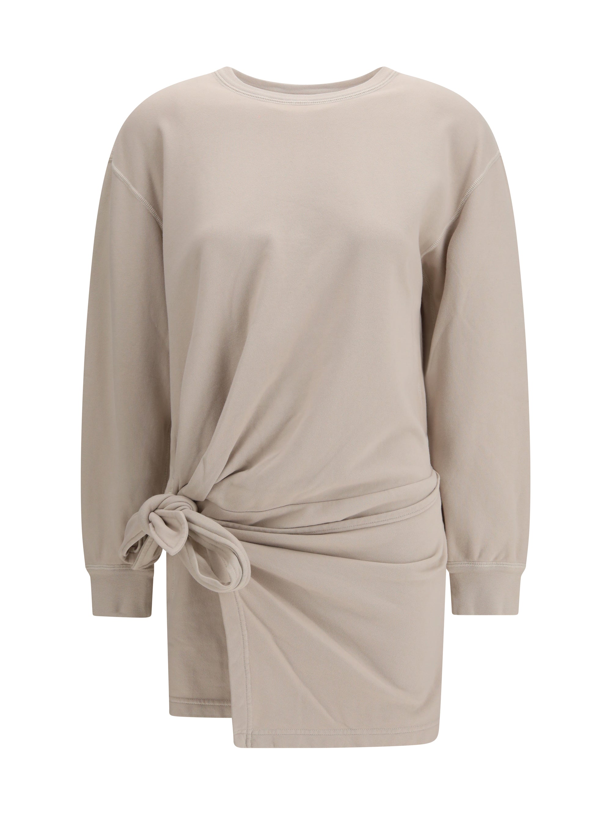 Fleece Cotton Dress — Beige