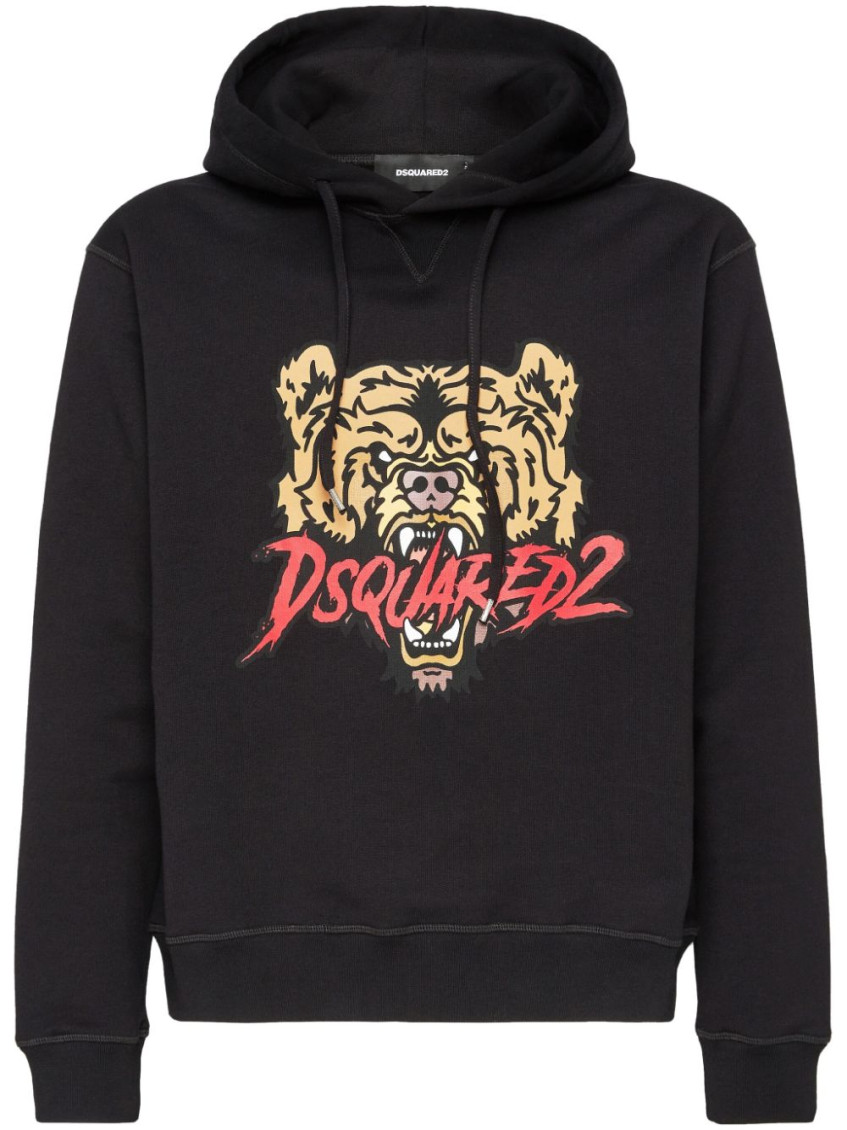 Black Cotton Sweatshirt