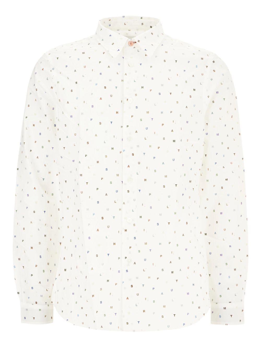Letter-print shirt - Blue