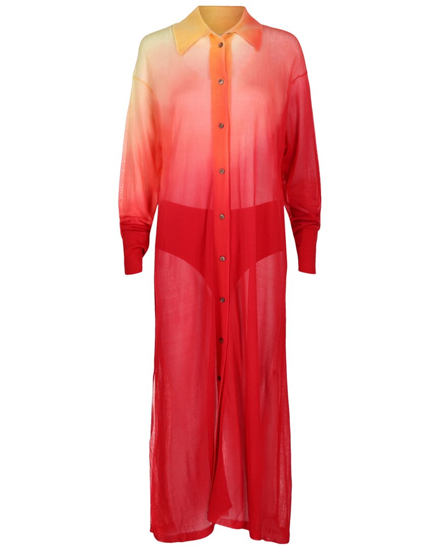 Degrade Silk-Blend Midi Shirt