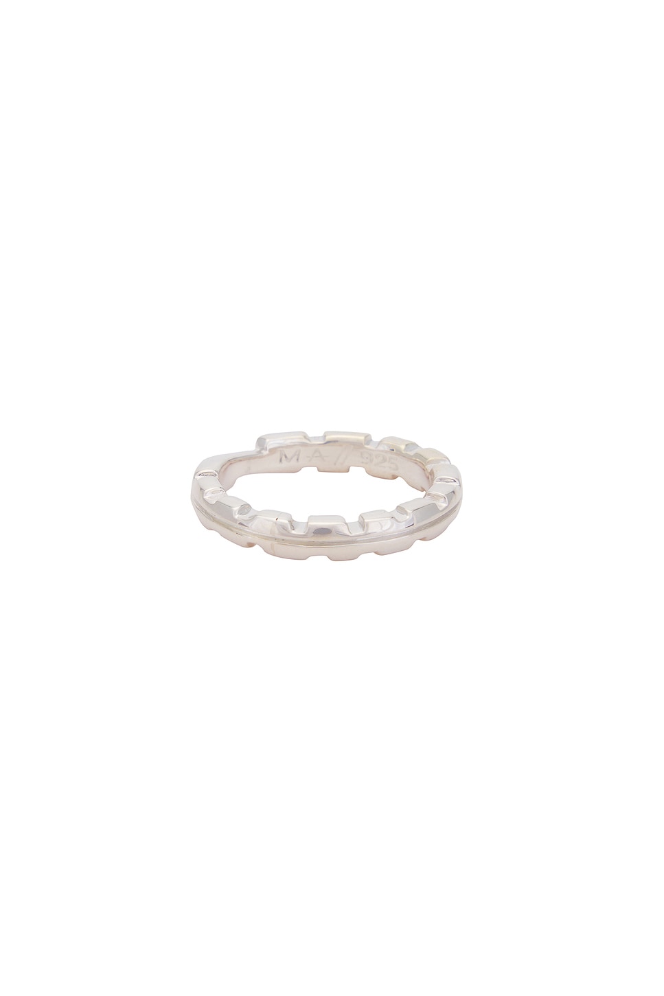 Martine Ali Stacking Groove Ring in Silver - Metallic Silver.  7 also in