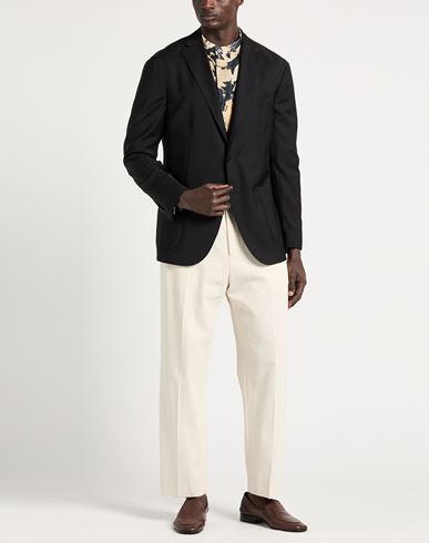 Man Blazer Black Size 38 Wool, Polyester, Elastane