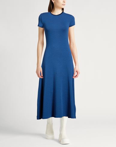 Woman Midi dress Blue Size S Modal, Cotton, Elastane