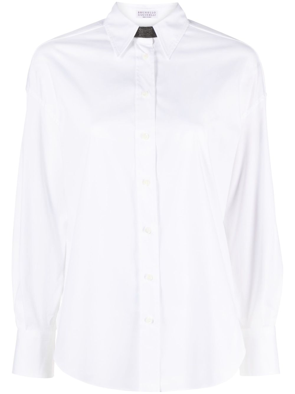 Monili bead-embellished shirt - White