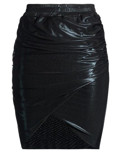 Woman Mini skirt Black Size M Polyester, Elastane