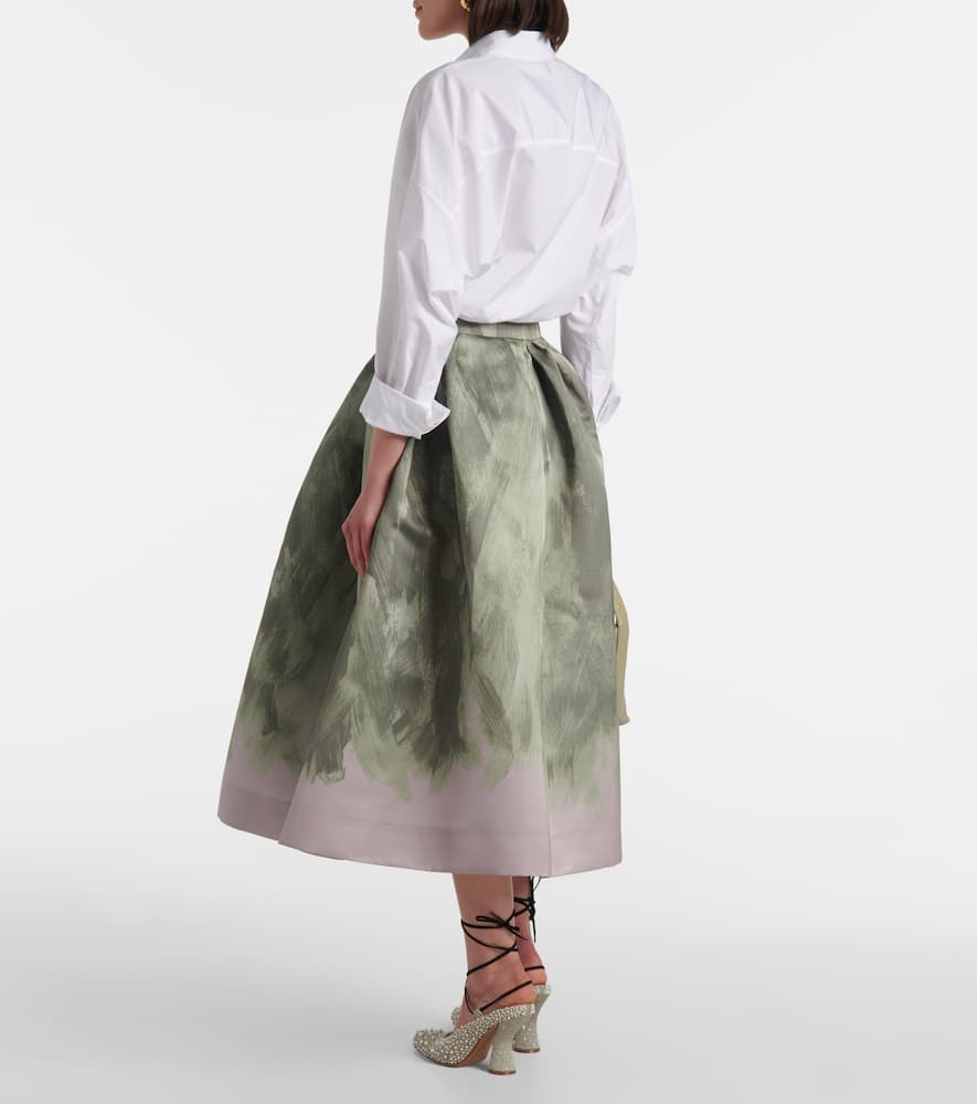 Satin midi skirt