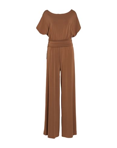 Woman Jumpsuit Brown Size 8 Acetate, Polyamide, Elastane