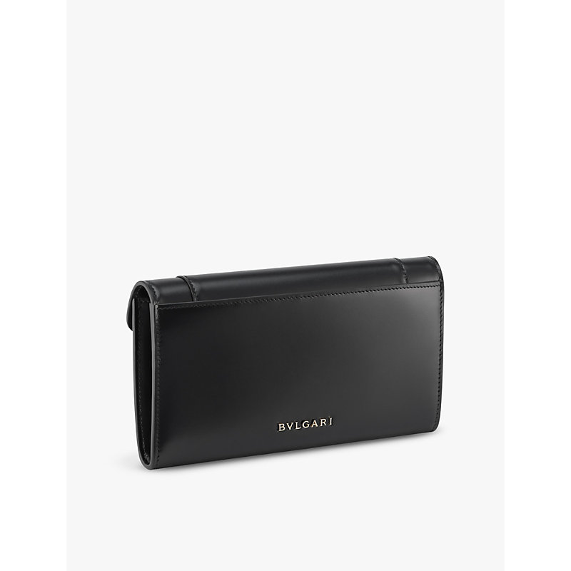 Womens Black Serpenti Forever Large Leather Wallet 1 Size
