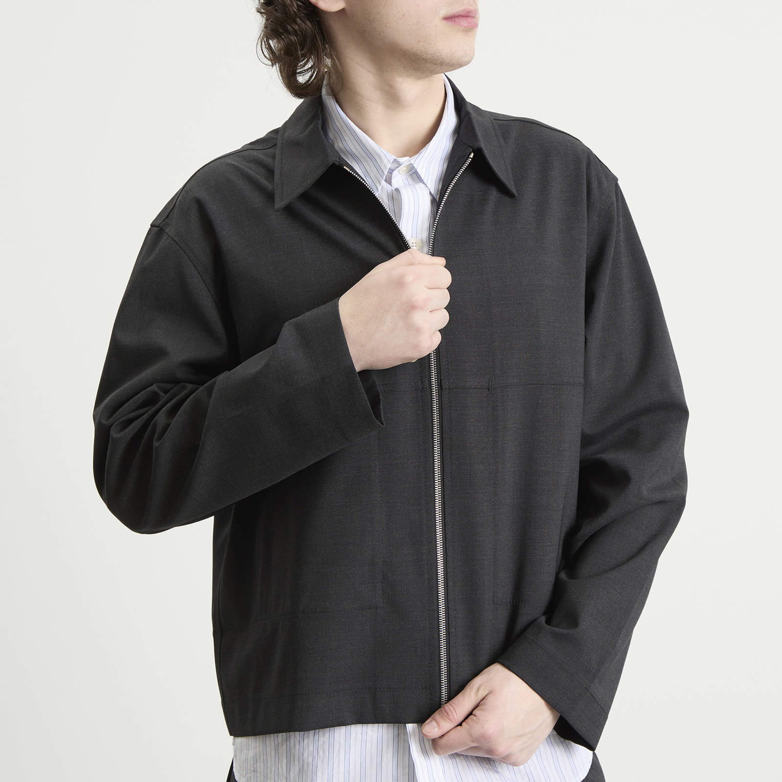 Men's Petrol Jacket in Charcoal