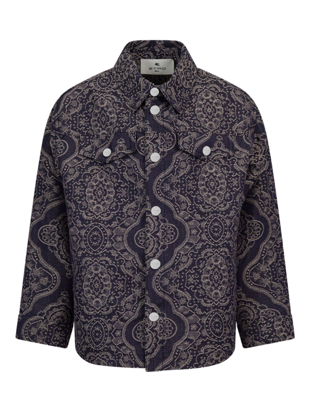 ETRO KIDS cotton-linen jacket - Grey