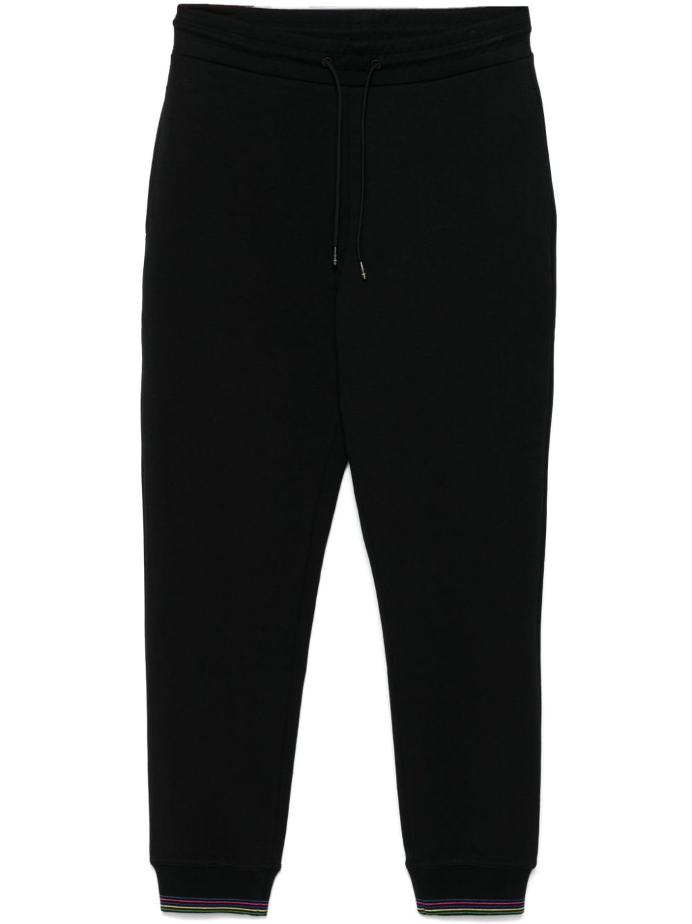Drawstring-waist track pants - Black