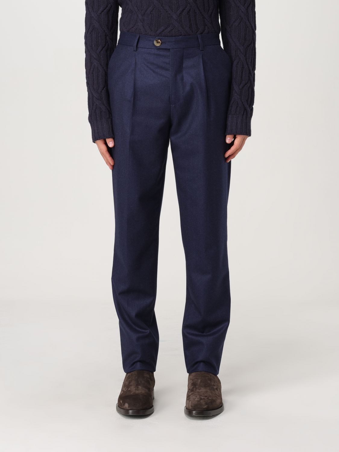 Slim-cut chino trousers - Blue