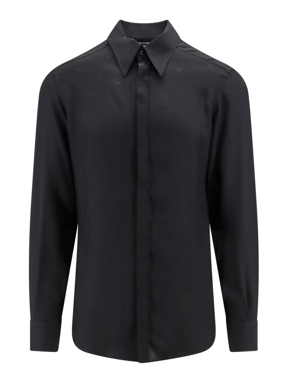 Silk Shirt With All-Over Monogram