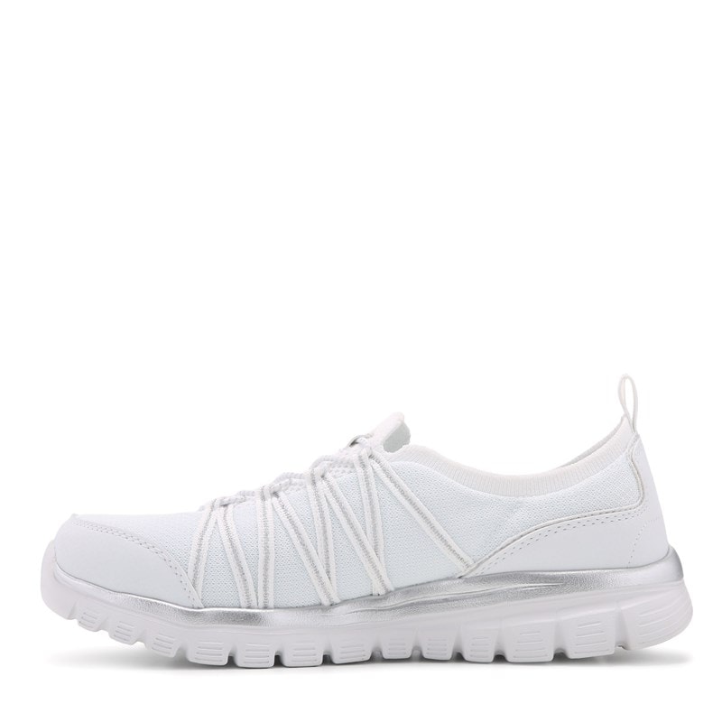 Women's Graceful Purecush Slip On Sneakers (White/Silver)