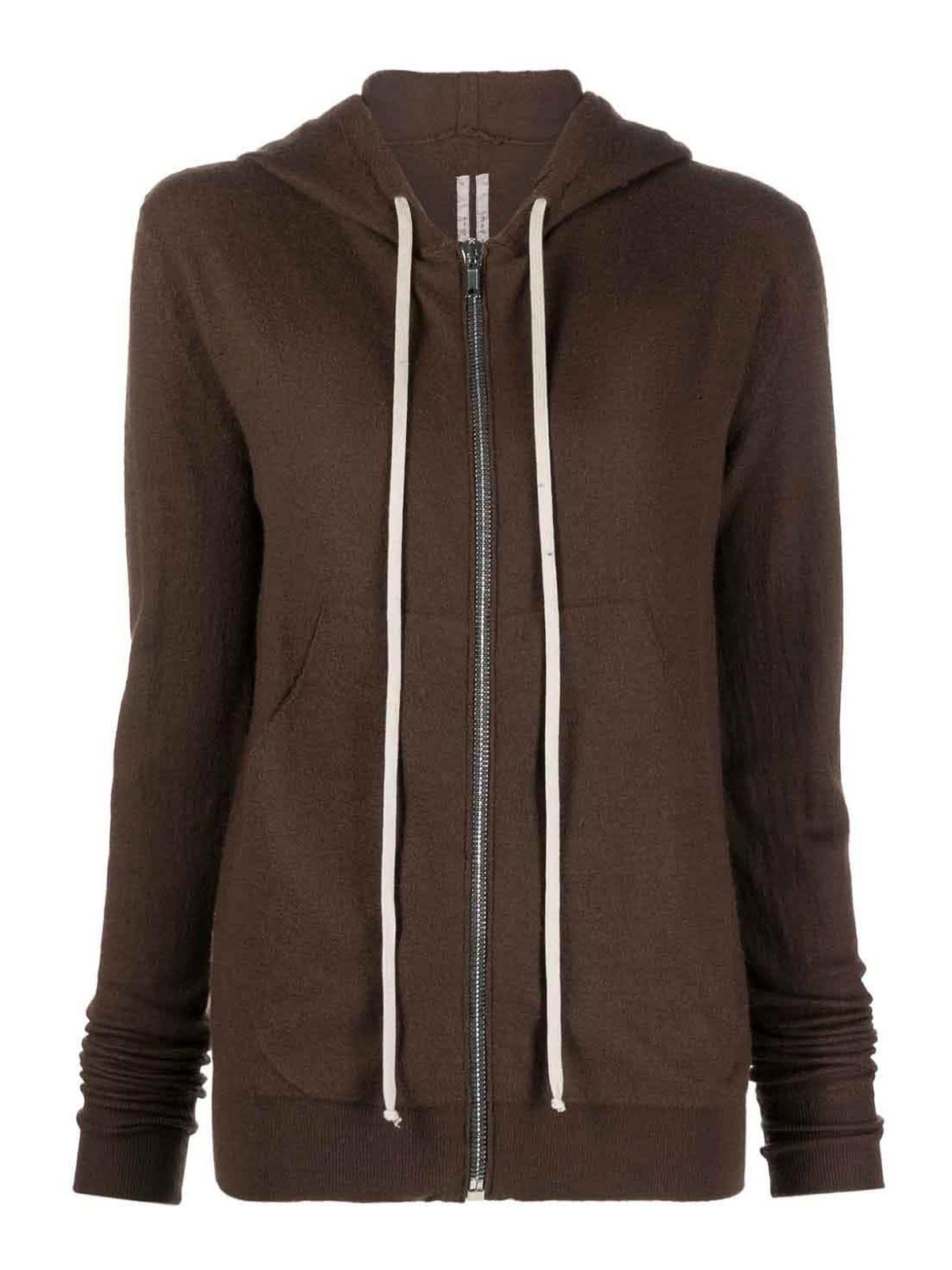Zip-up cashmere hoodie