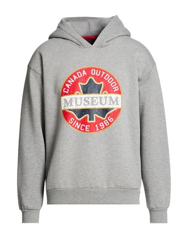Man Sweatshirt Grey Size L Cotton, Polyester