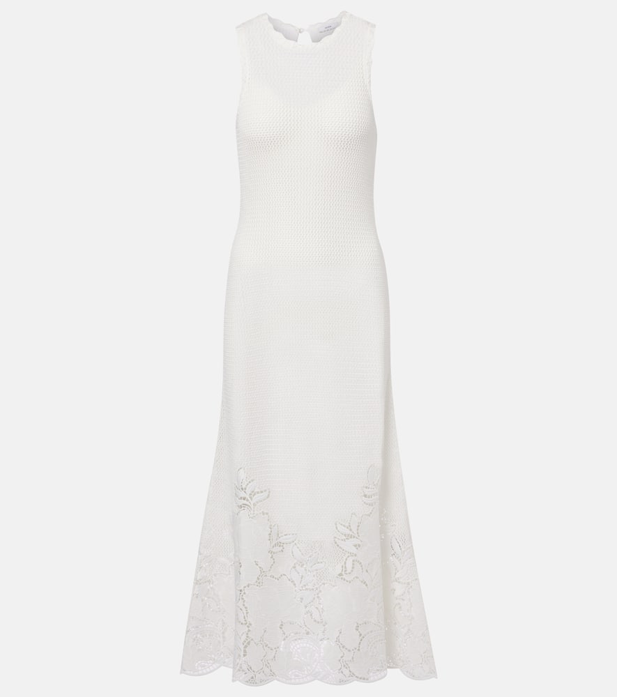 Open-knit cotton maxi dress