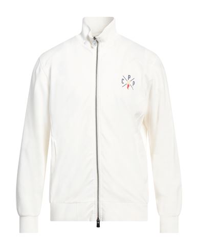 Man Sweatshirt White Size XXL Cotton, Elastane