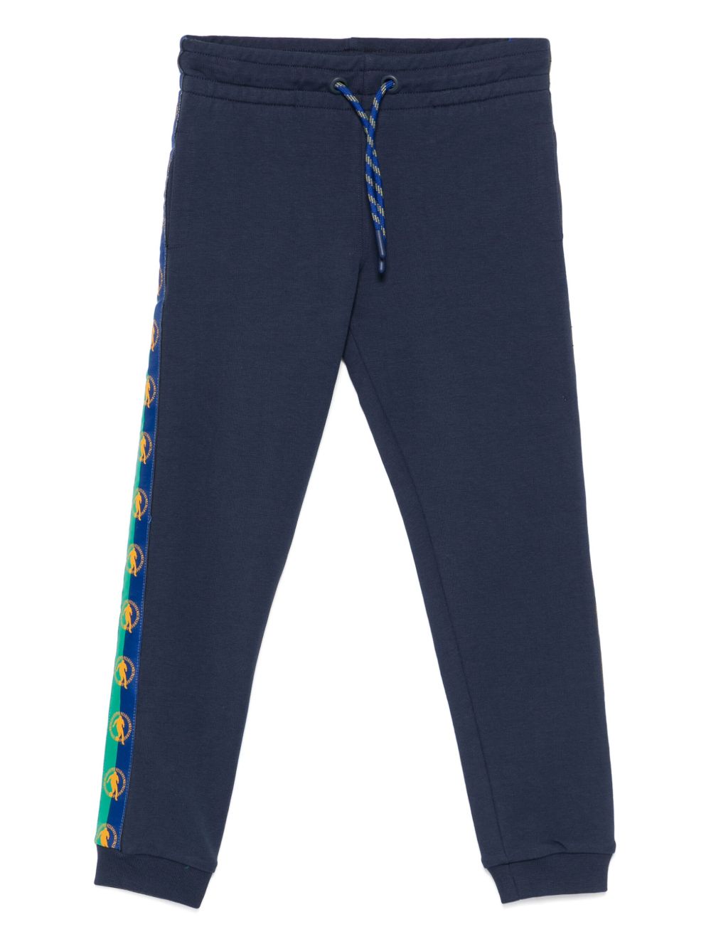 Side-stripe track pants - Blue