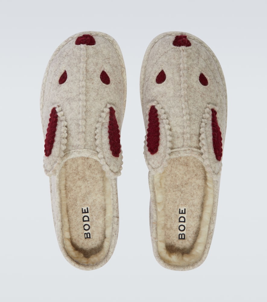 Wool-blend slippers