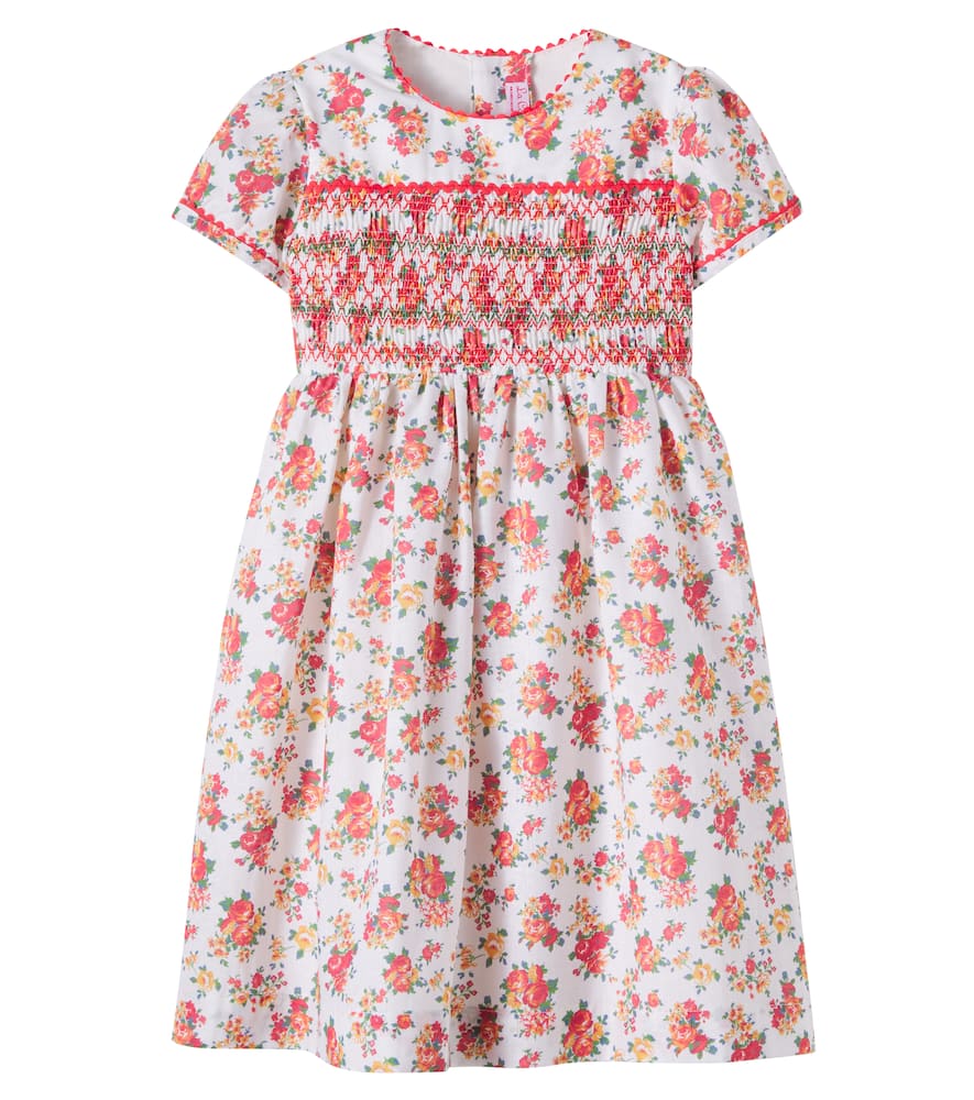 Soraya smocked linen and cotton dress