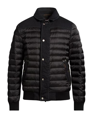 Man Puffer Black Size 38 Cotton, Elastane