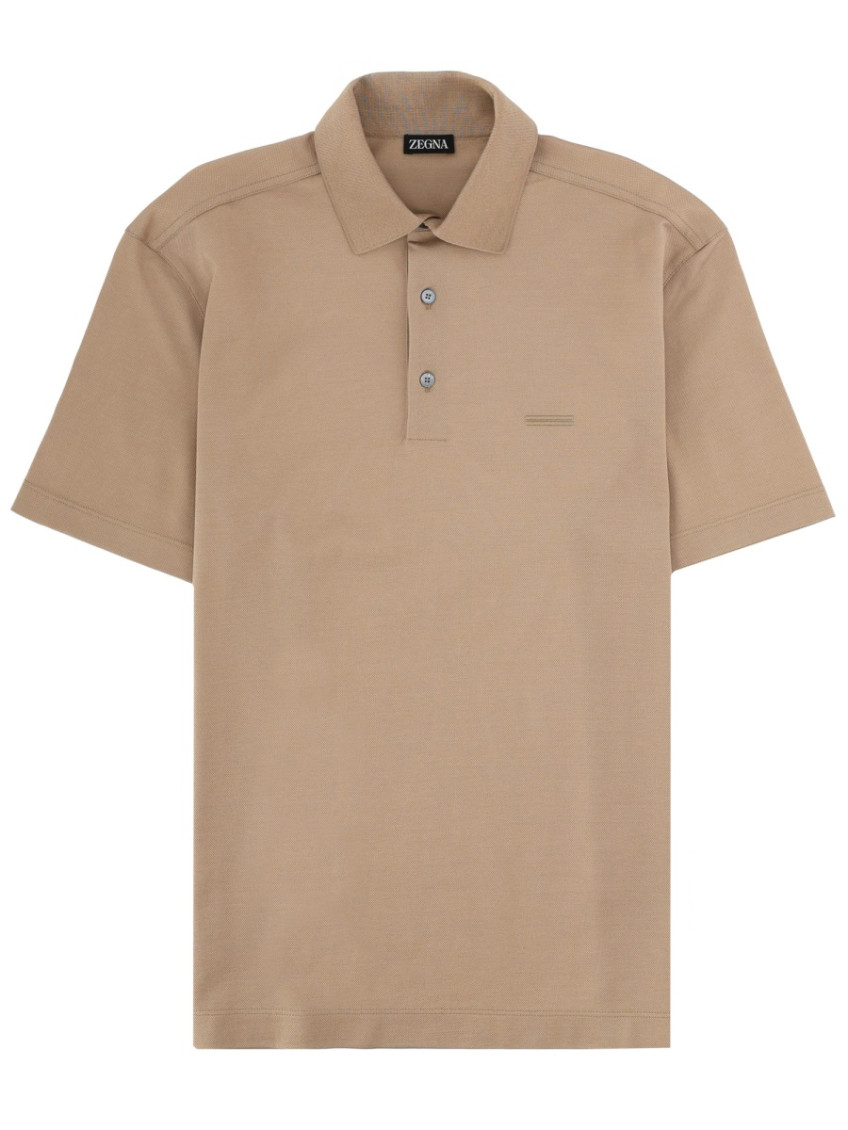 Zegna - short sleeve polo collar knit top