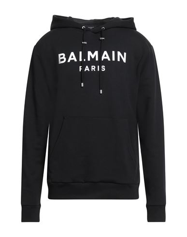 Man Sweatshirt Black Size XXL Cotton, Elastane