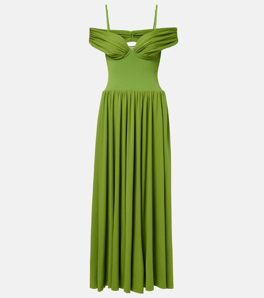 Amarantha draped jersey midi dress