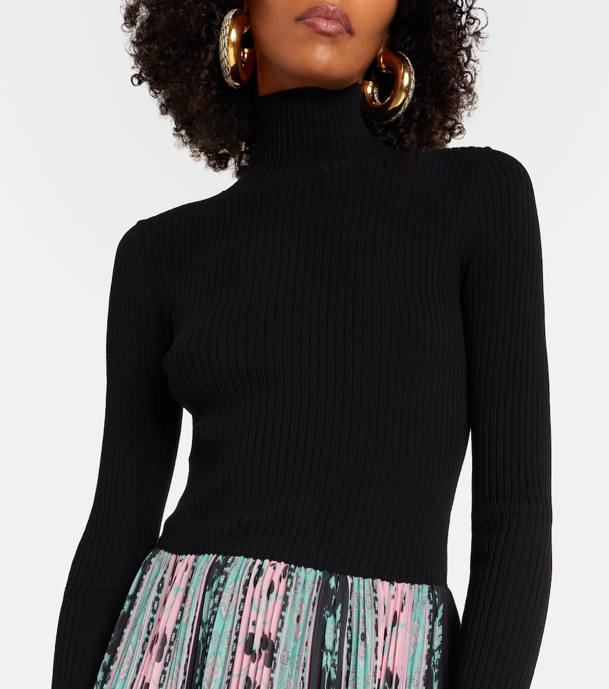 Moondance plissé satin midi dress