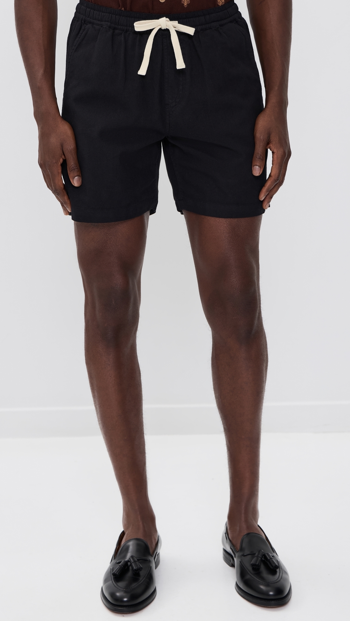 Linen Shorts Black