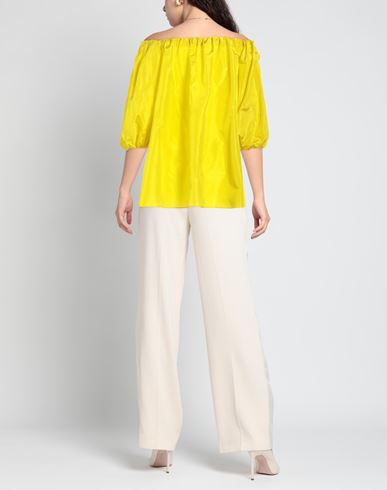 Woman Top Yellow Size 10 Silk
