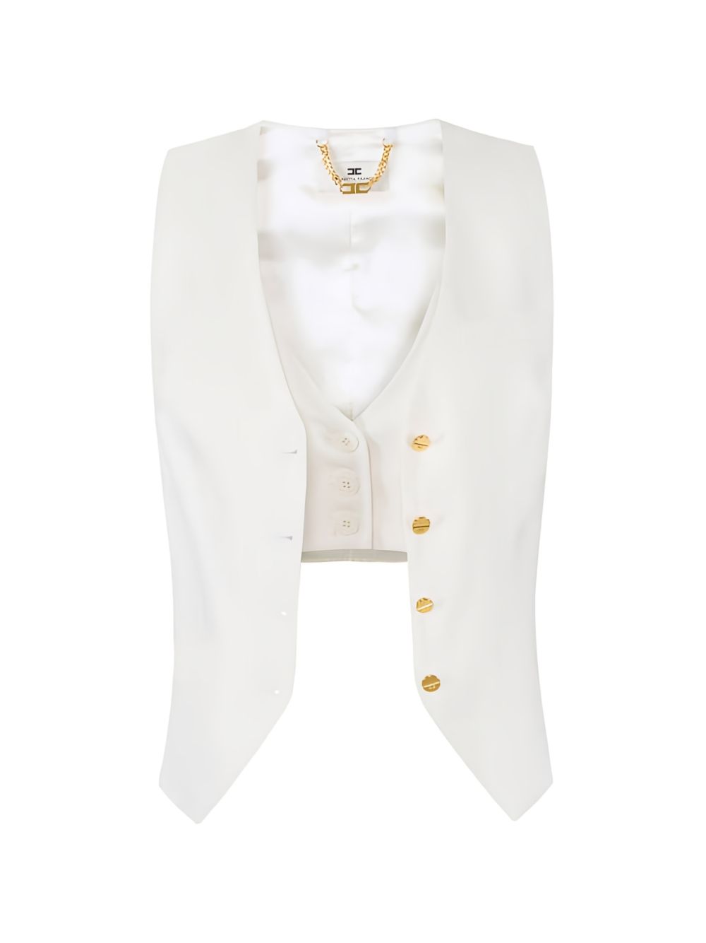 Linen Blend Vest — White