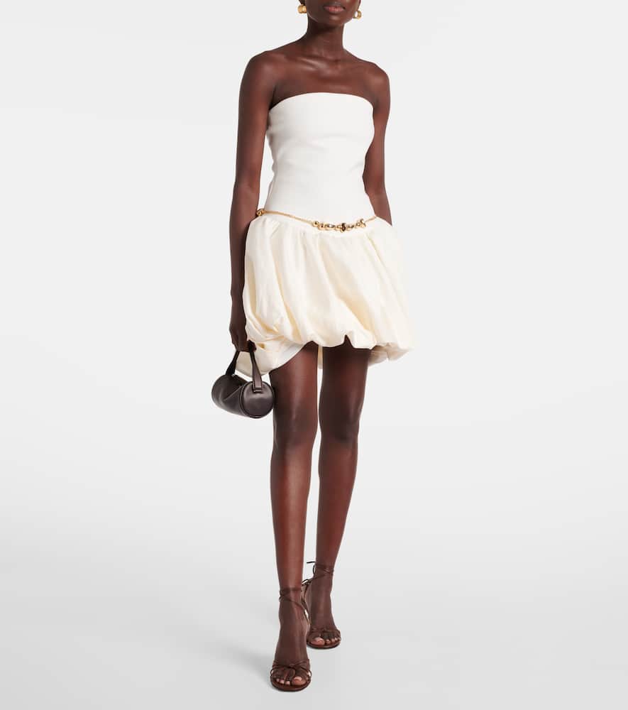 Pollie linen and rayon-blend minidress
