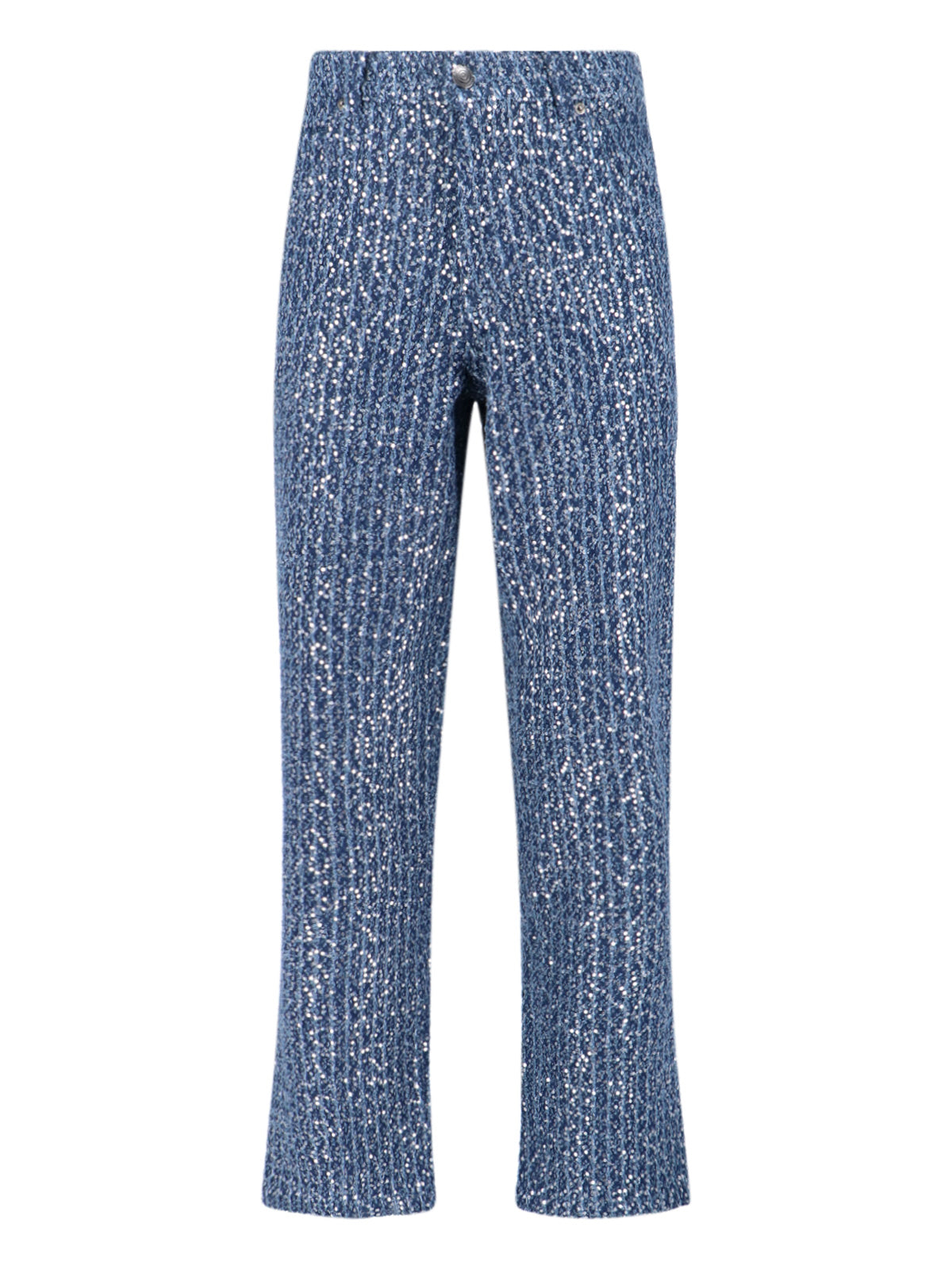Embellished Sequin Denim Jeans for Men