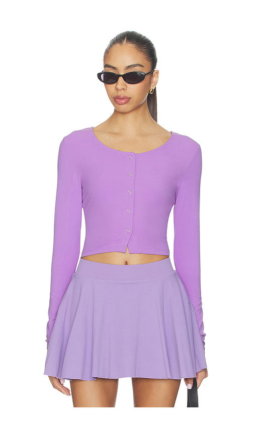 YEAR OF OURS Studio Cardigan in Purple. L. Also in M, S