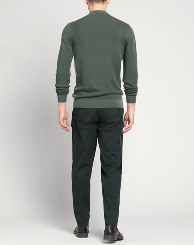 Man Sweater Military green Size 36 Cotton
