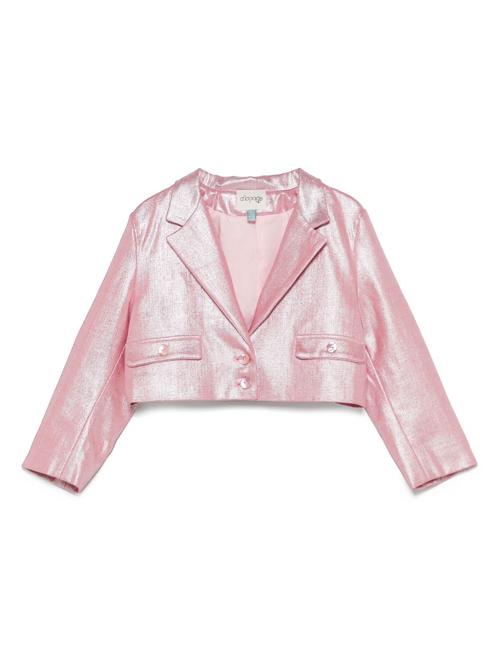 Alapage metallic-finish blazer - Pink