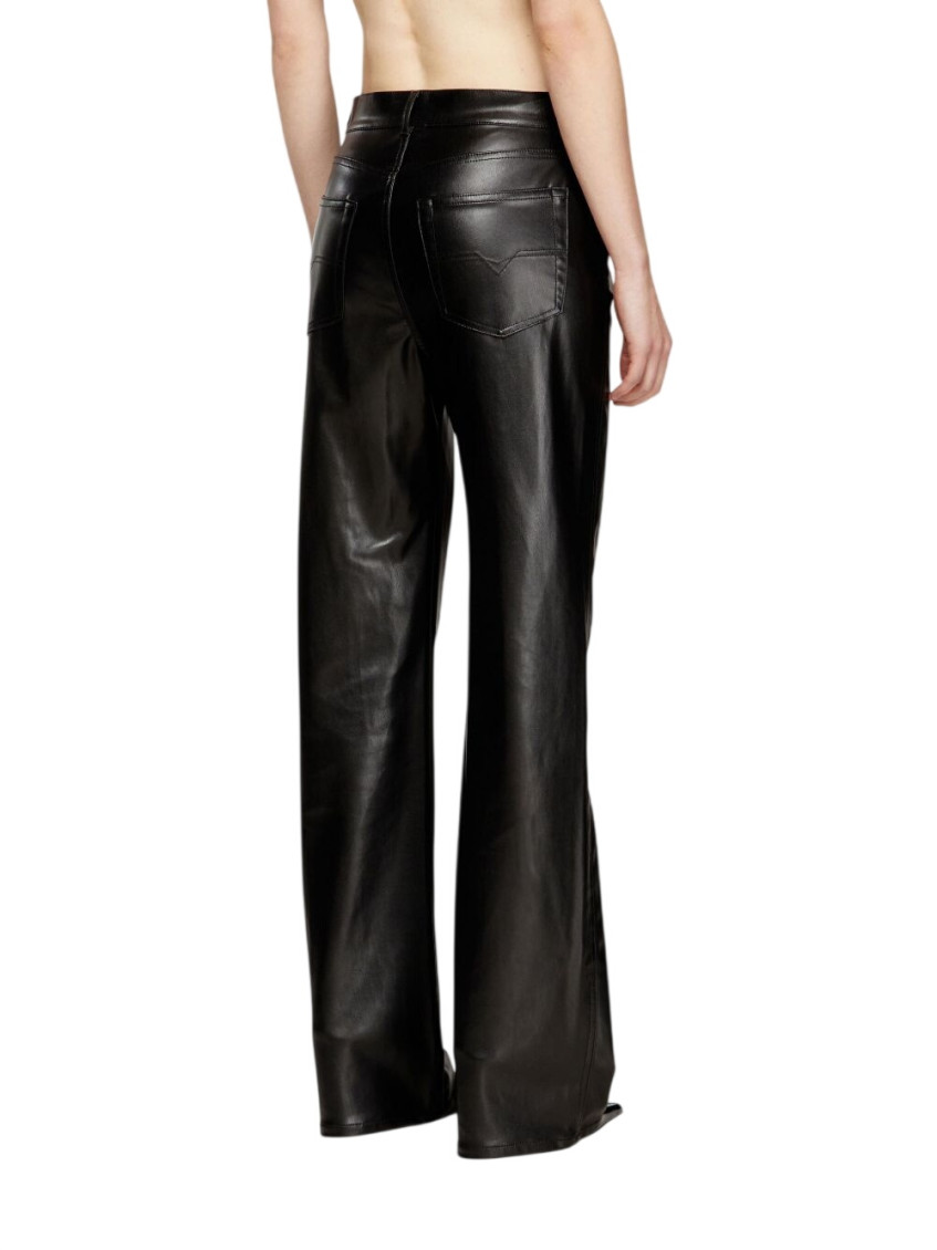 Black Straight Flat Front Pant