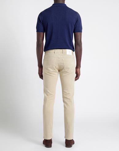 Man Jeans Beige Size 32 Cotton, Elastane