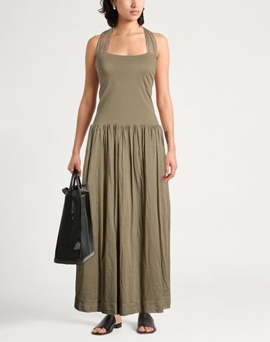Woman Midi dress Sage green Size 8 Cotton