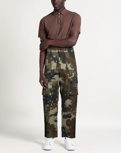 Man Pants Military green Size 28 Cotton, Elastane