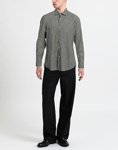 Man Shirt Military green Size 16 ½ Nylon, Elastane