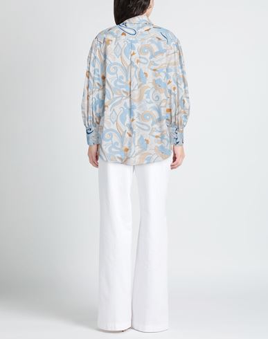 Herzensangelegenheit Woman Shirt Sky blue Size 6 Linen, Viscose