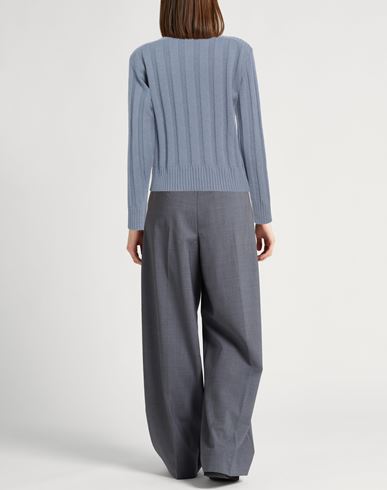 Woman Sweater Slate blue Size 10 Virgin Wool, Silk, Cashmere