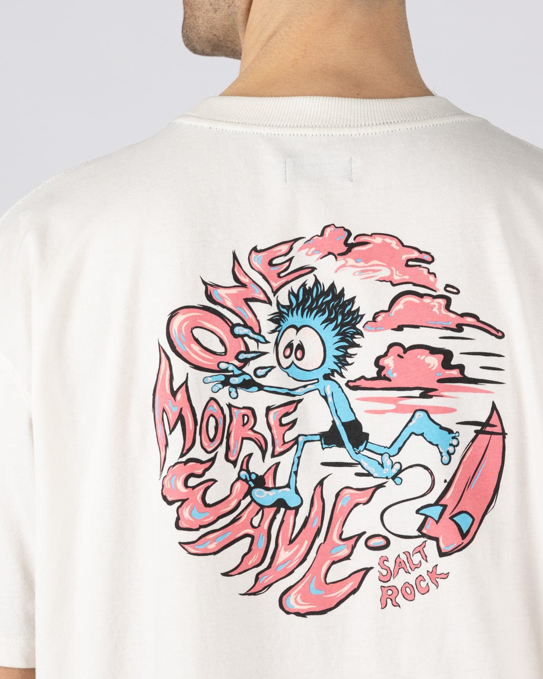 Saltrock One More Wave Mens Oversized Short Sleeve T-Shirt in Crea