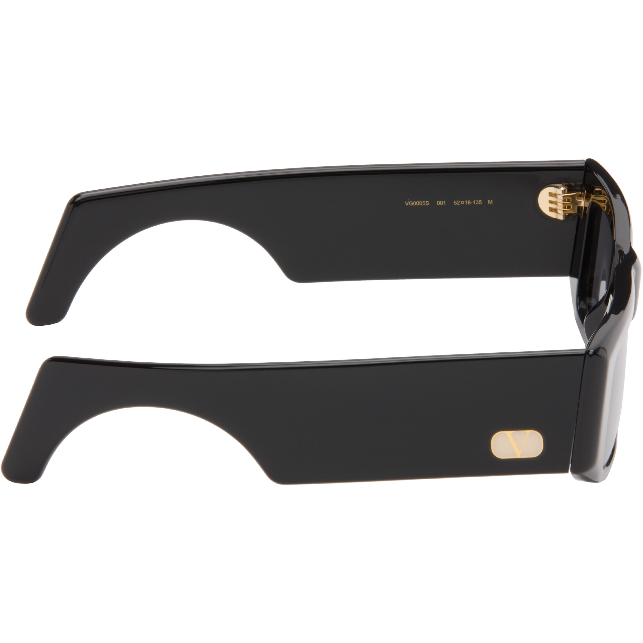 Black Rectangular Acetate Sunglasses
